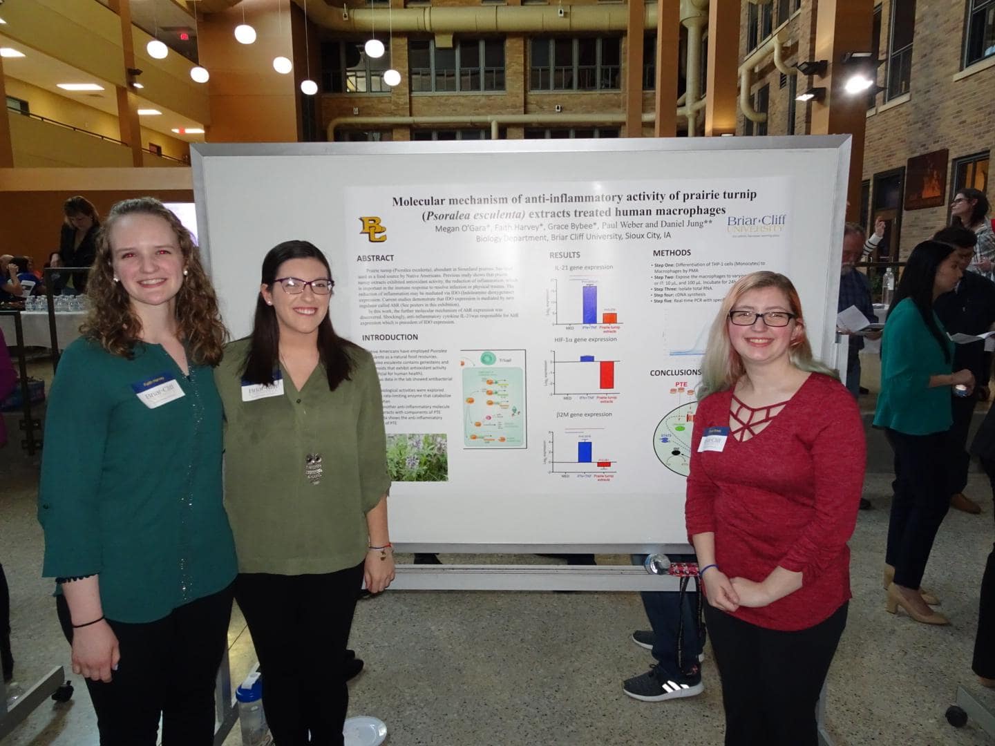 Faith Harvey, Megan O'Gara & Grace Bybee presenting at the Excellence Event