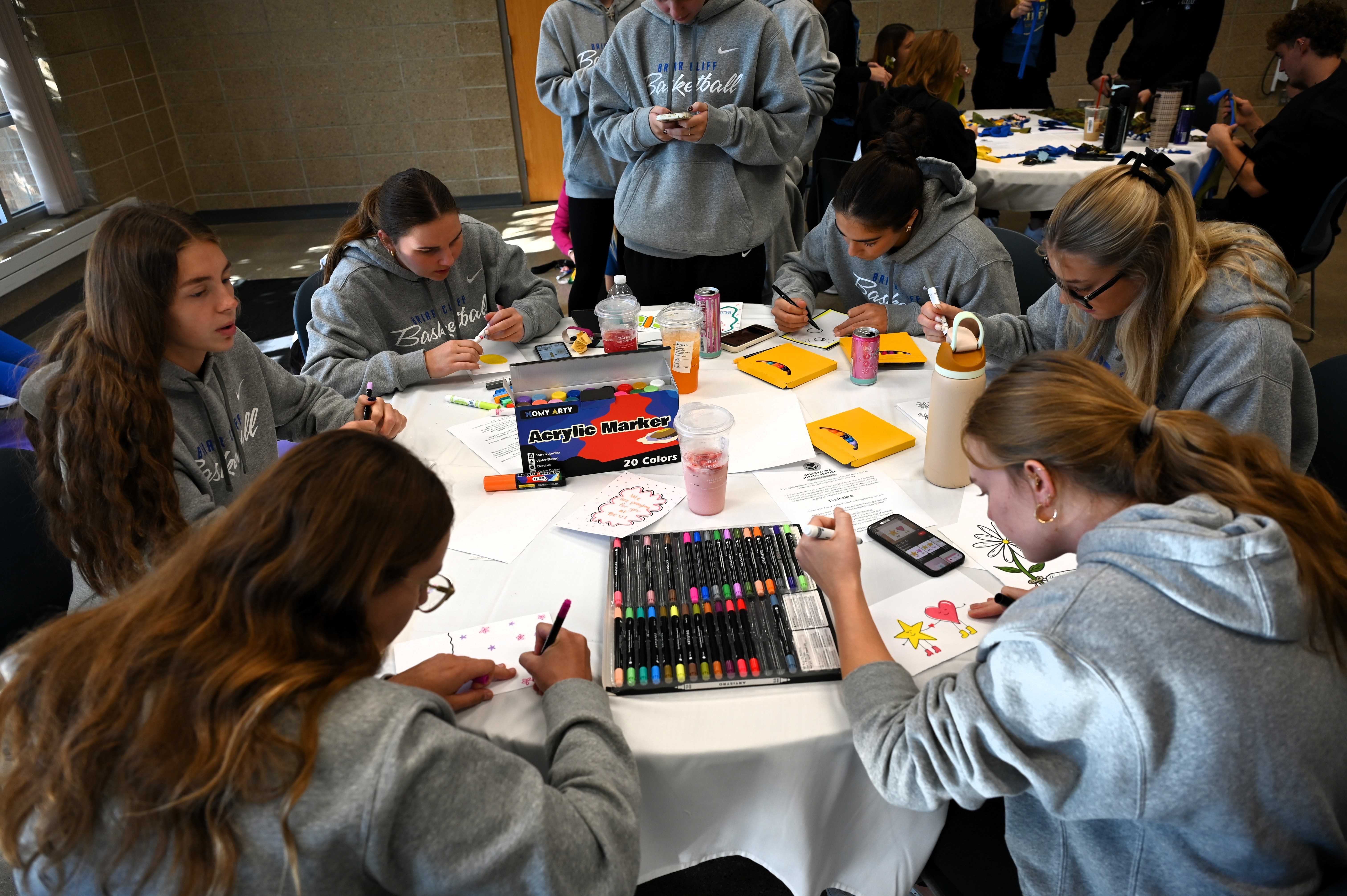 Students making cards for Holy Spirit Retirement Home.jpg